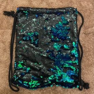 Reversible Sequin String Bag